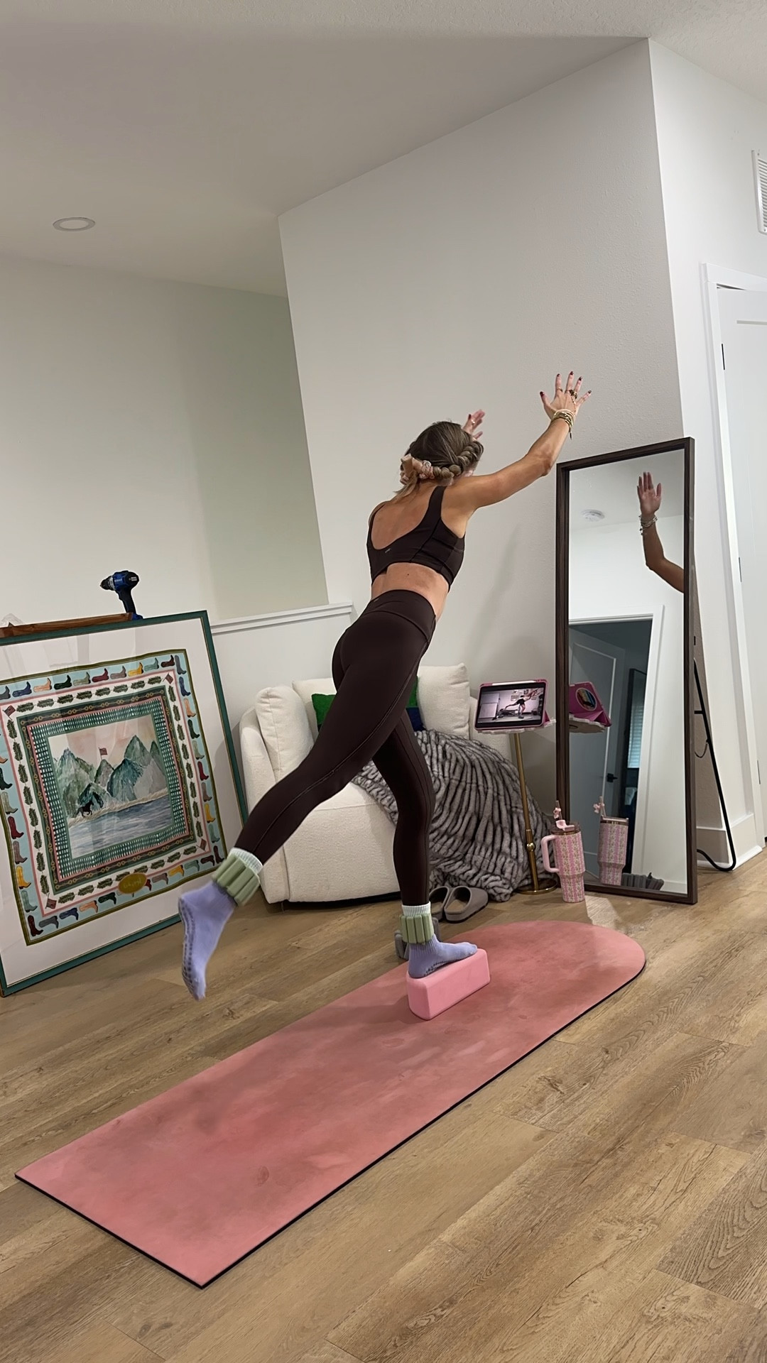 Active by Abercrombie YPB sculptLUX Sweetheart Sports Bra size XS in brown velvet stripe. Active by Abercrombie YPB sculptLUX 7/8-Length Legging size XS in brown velvet stripe   

My workout and workout gear for my daily workout. I take pilates classes from @lexfish on Instagram she has a whole online platform and membership! Most of my pilates gear and tools are from Bala. Bala use code SLOANE15. 
#workoutgear #workoutwear #pilates #ootd #outfit #athleticwear #athleticoutfit #bikershorts #sportsbra #pilatesoutfit #athleisure #bala #pilatesworkout #pilateslovers #pilatestiktok #balabangles

#LTKmorningroutine #LTKfitnessgoals #LTKActive