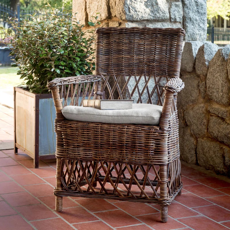 Outdoor Dining Armchair with Cushion | Wayfair North America