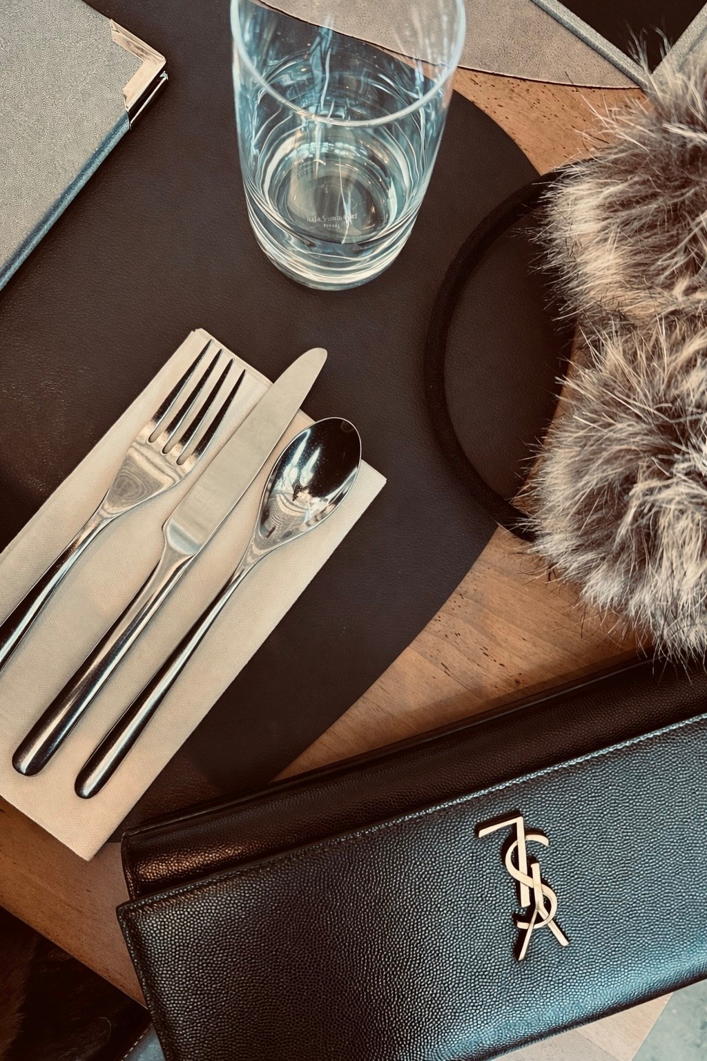 Dining inside Louis Vuitton Foundation Paris with my essentials on the side ✨