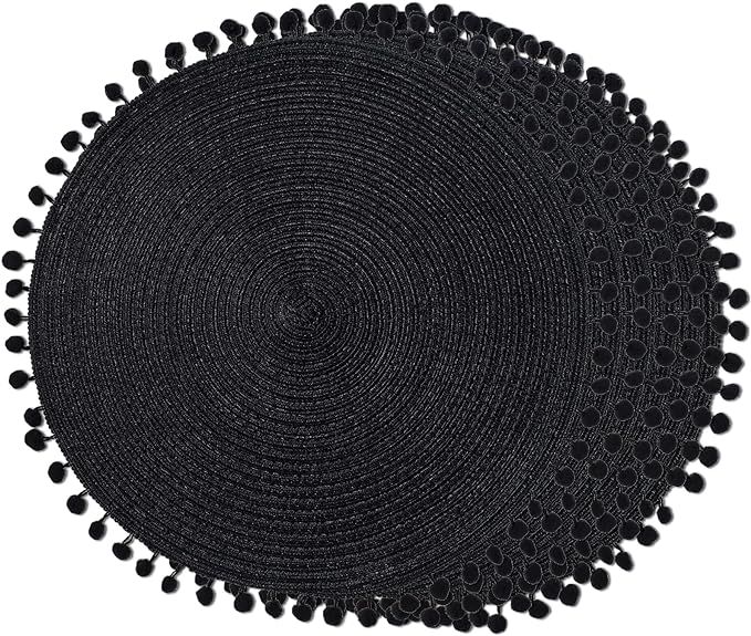 FunWheat Round Braided Placemats Set of 6 Place mats for Dining Tables Woven Heat Resistant Cute ... | Amazon (US)
