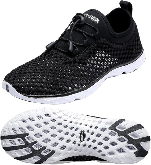 Men's Quick Drying Aqua Water Shoes,3-Second Drainage & All-Terrain for Swimming,Hiking,Yoga | Amazon (US)