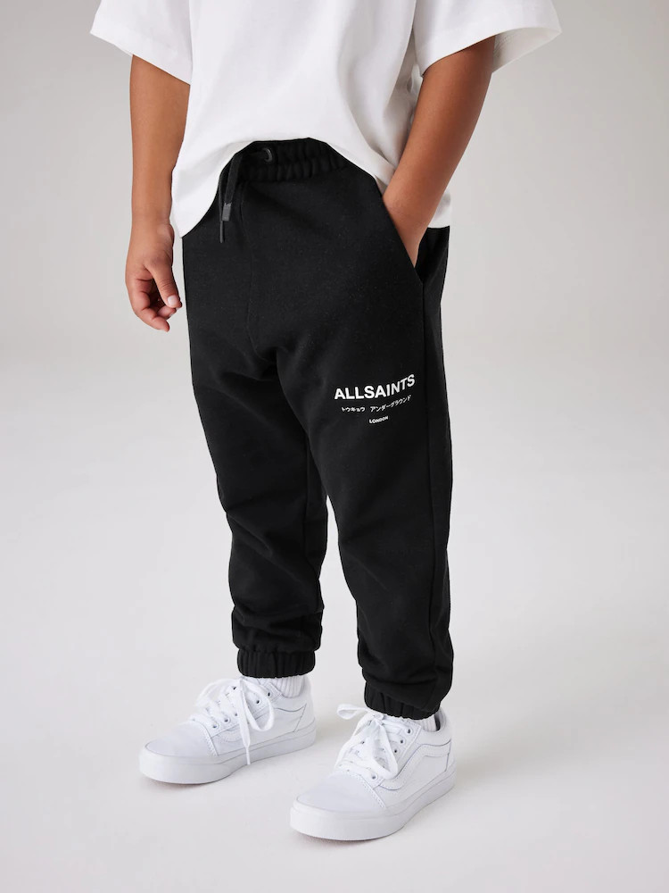 smALLSAINTS Black Underground Straight Cuffed 100% Cotton Joggers | Next US