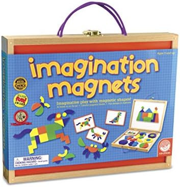 MindWare Imagination Magnets - Imaginative play with magentic shapes - 42 wooden blocks 50 full-c... | Amazon (US)