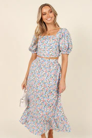 Fleur Skirt - Blue Floral | Petal &amp; Pup (US)
