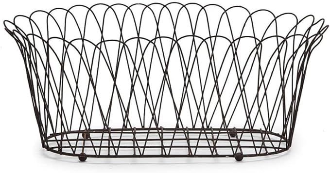 Two's Company French Wireworks Alfabia Double Planter Basket w/Rusted Metal Finish | Amazon (US)