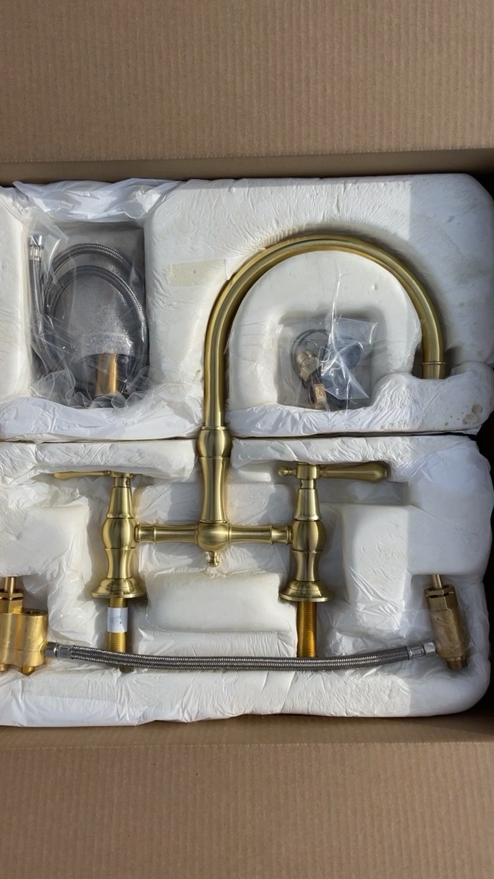 Our new brass kitchen faucet came today 😍 Putting this one in the butler’s pantry! This is the Satin Brass finish 💗 Obsessed! 



#LTKstyletip #LTKFind #LTKhome