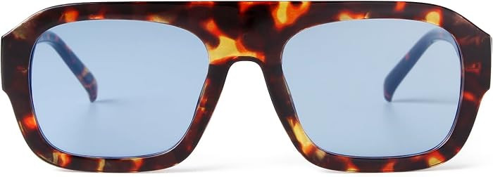 Retro Oversized Chunky Square 70s 80s Aviator Sunglasses Womens Mens | Amazon (US)