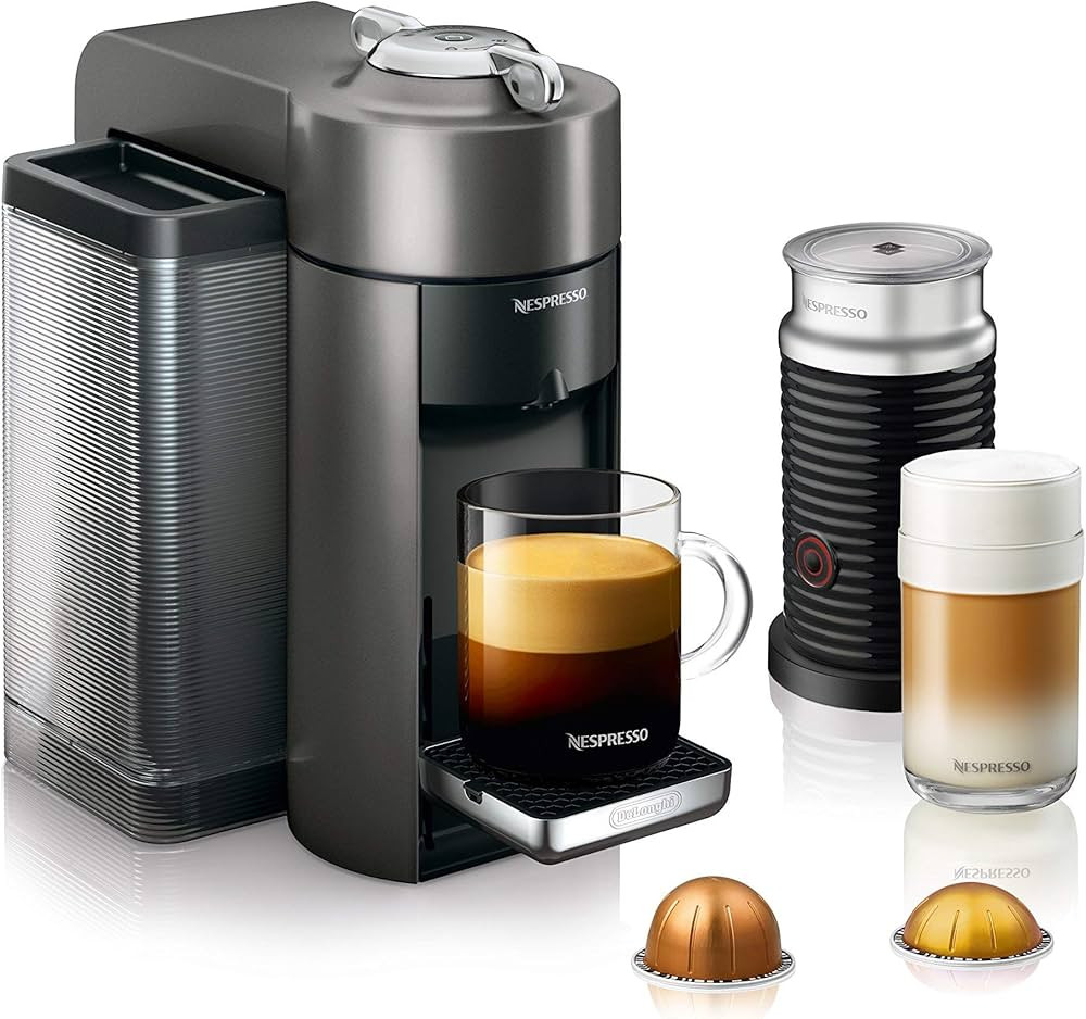 Nespresso Vertuo Coffee and Espresso Machine by De'Longhi, 54 ounces, Titan, Grey | Amazon (US)