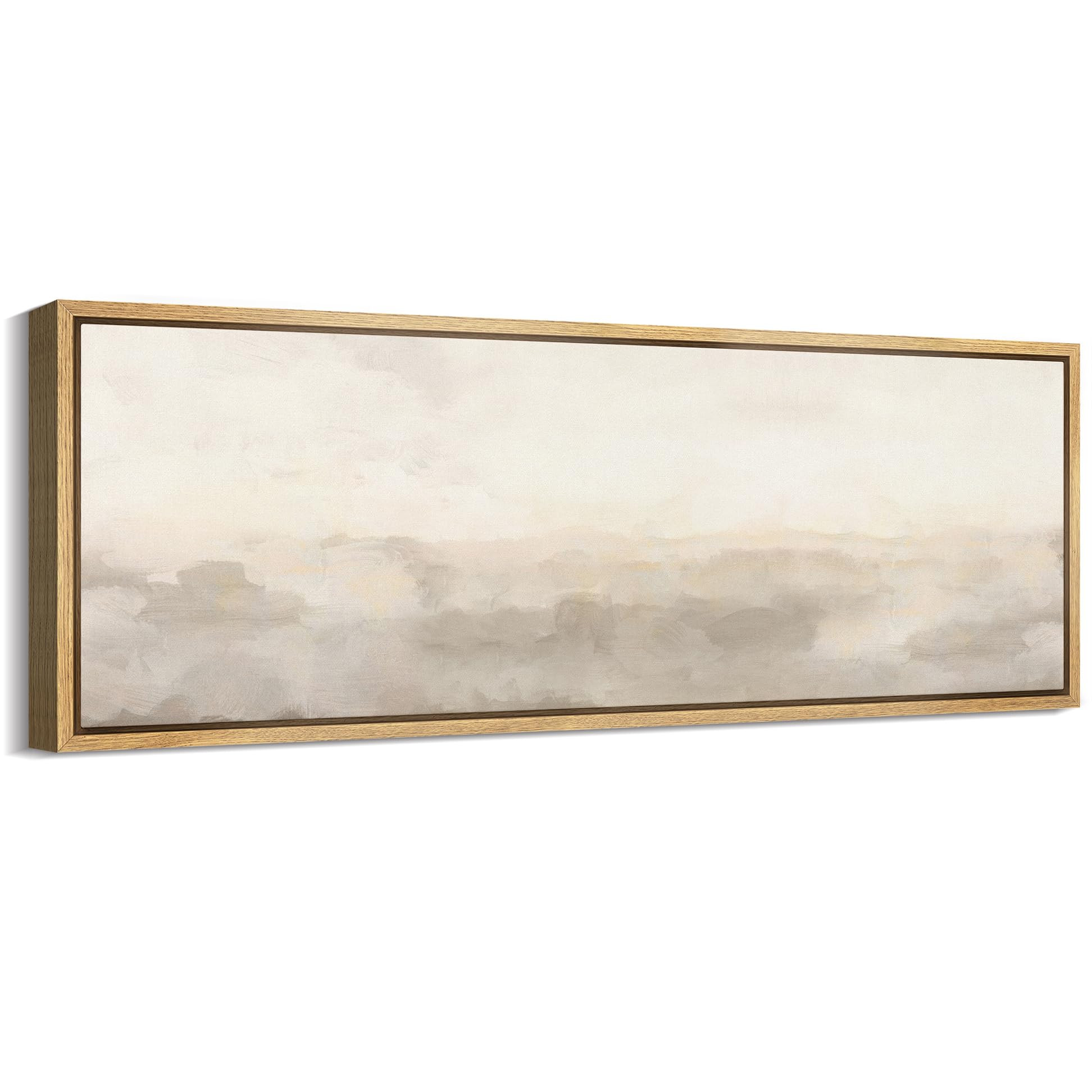 MUDECOR Large Framed Canvas Print Wall Art Minimalist Neutral Landscape Abstract Horizon Line Ant... | Amazon (US)