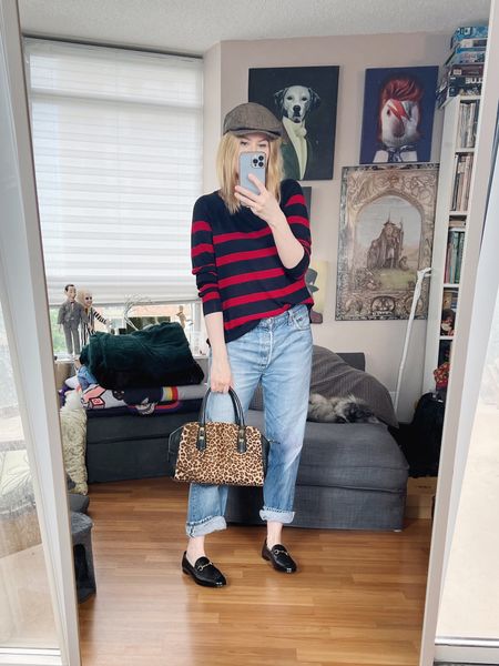 Print mixing. Stripes + Animal print.
Jeans and handbag are secondhand.
•
.  #summerlook  #torontostylist #StyleOver40  #thriftFind #thriftstyle #secondhandFind #gucciliafers #fashionstylist #FashionOver40  #MumStyle #genX #genXStyle #shopSecondhand #genXInfluencer #vintageLevis #genXblogger #printmixing #secondhandDesigner #Over40Style #40PlusStyle #stylingtip. #Stylish40s #styleTip  #secondhandstyle 


#LTKFind #LTKshoecrush #LTKstyletip