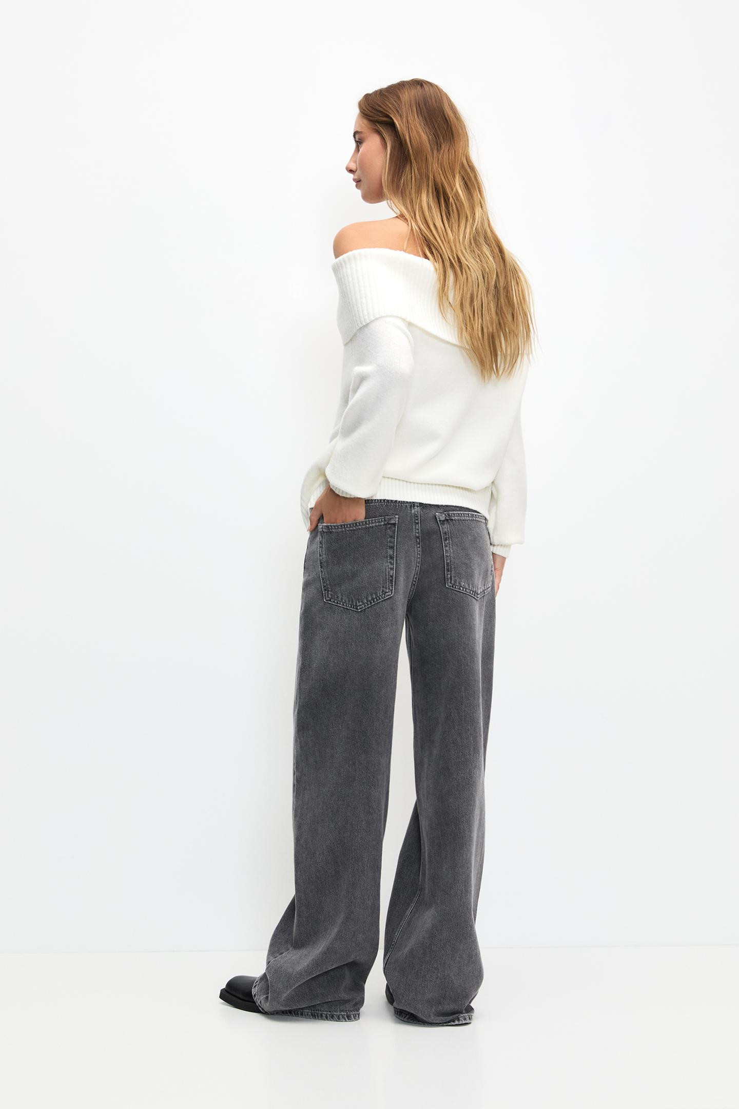Soft jumper with Bardot neckline | PULL and BEAR UK