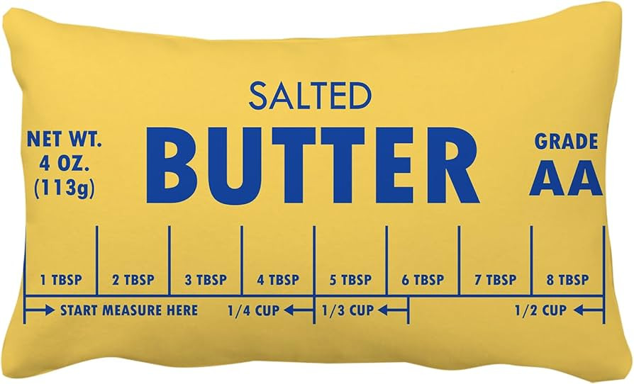 Butter Lover 12x20 Inch Funny Throw Pillow Cover, Foodie Food Decorative Cushion Case, Home Kitch... | Amazon (US)