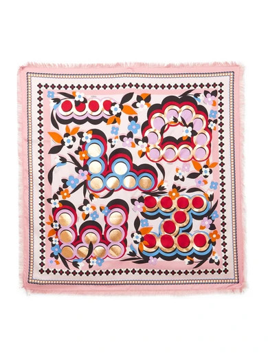 Fendi - Printed Silk-twill Scarf - Pink | NET-A-PORTER (US)