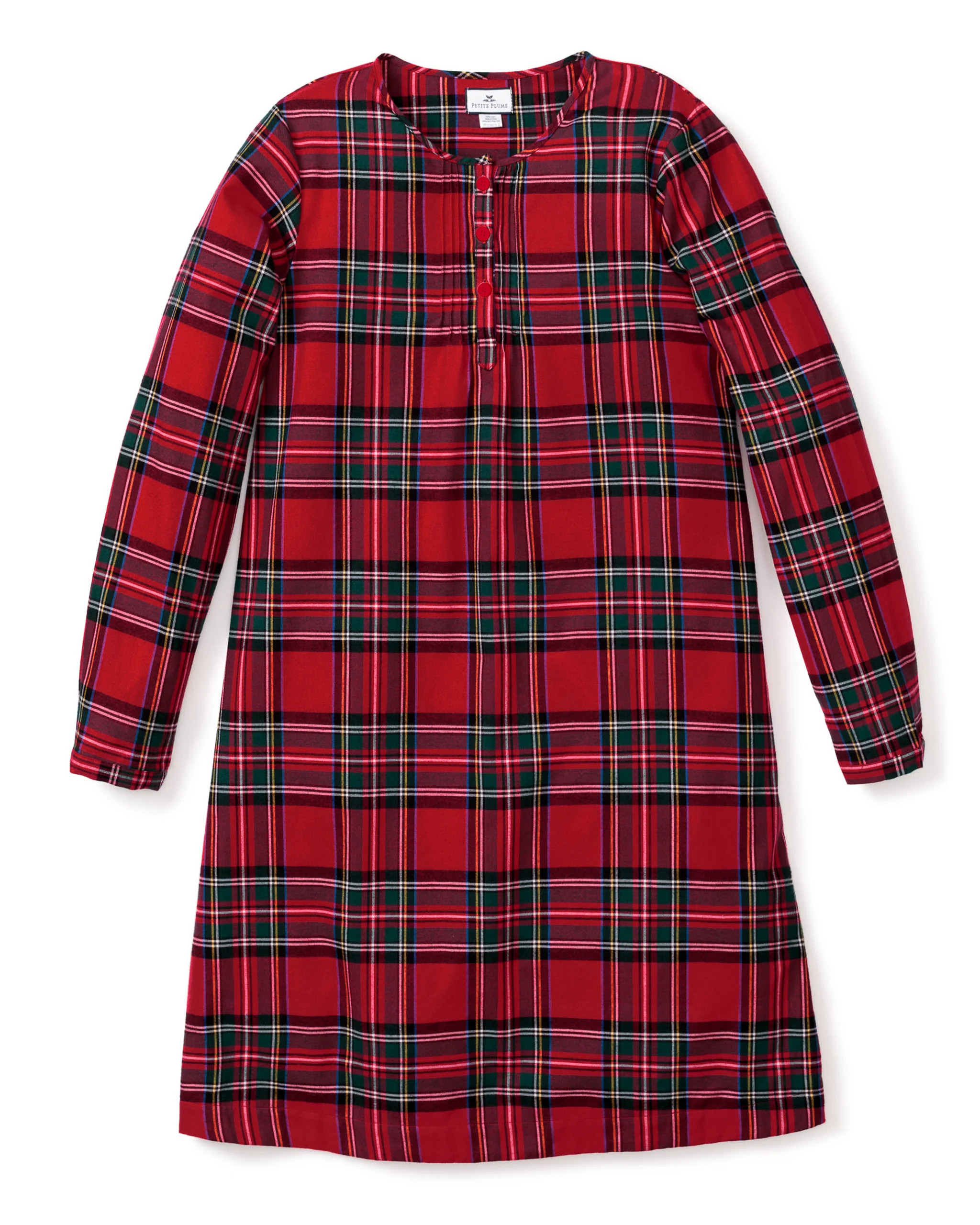 Women's Brushed Twill Beatrice Nightgown in Imperial Tartan | Petite Plume