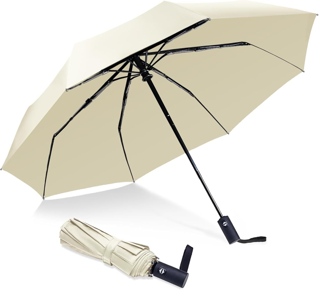 Travel Essentials Umbrella Windproof Compact Collapsible Light, Automatic, Strong and Portable, W... | Amazon (US)