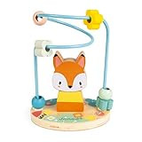 Janod Pure Fox Bead Maze Wooden Looped Bead Maze, Activity Center Learning Toy for Boys & Girls - Co | Amazon (US)