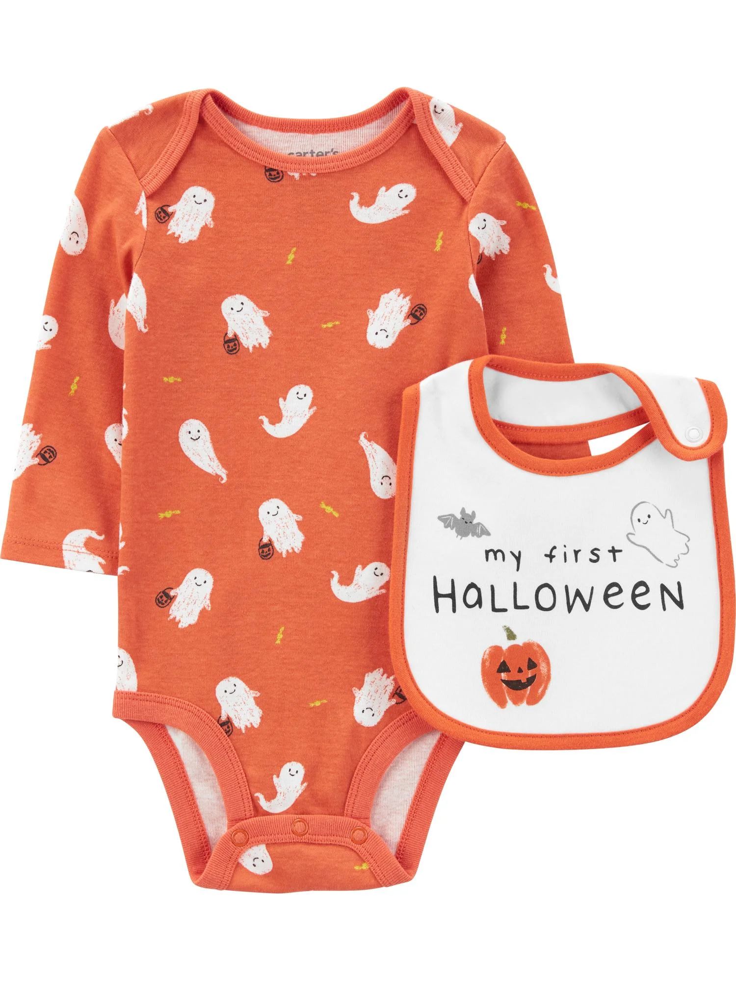 Carter's Child of Mine Baby Unisex Halloween Bodysuit and Bib Set, 2-Piece, Sizes Newborn-24 Mont... | Walmart (US)