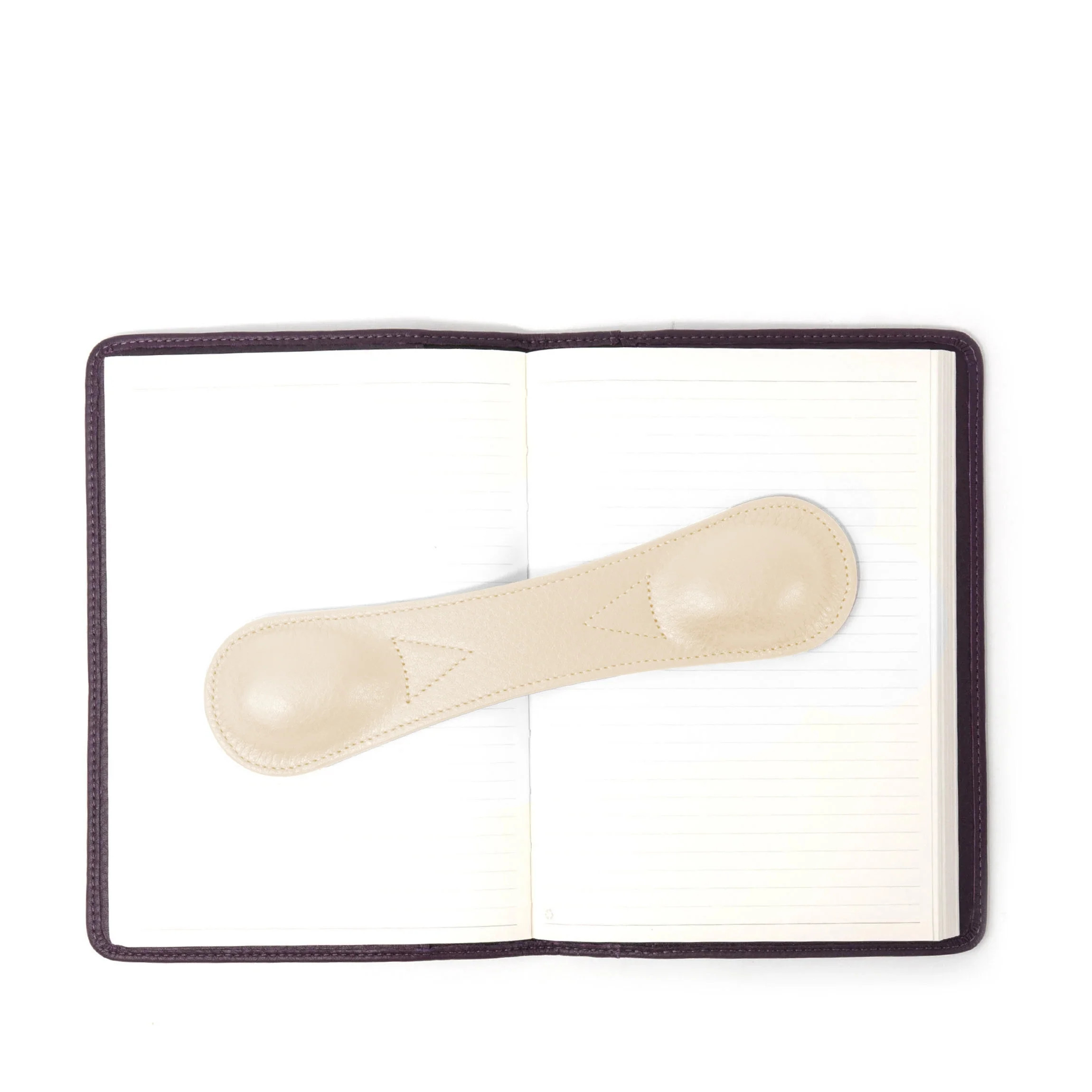 Leatherology bookweight in sand