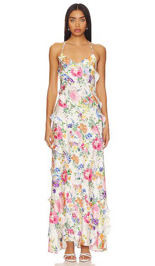 Romance Ruffle Dress in Ivory Botanical Floral | Revolve Clothing (Global)