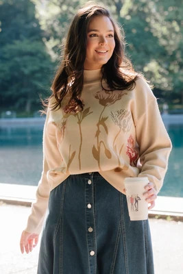 Marlowe Flower Sweater | Natural | Baltic Born