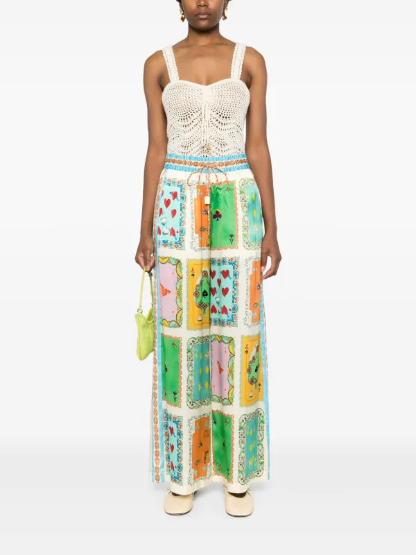 ALEMAIS Rummy Silk wide-leg Trousers - Farfetch | Farfetch Global