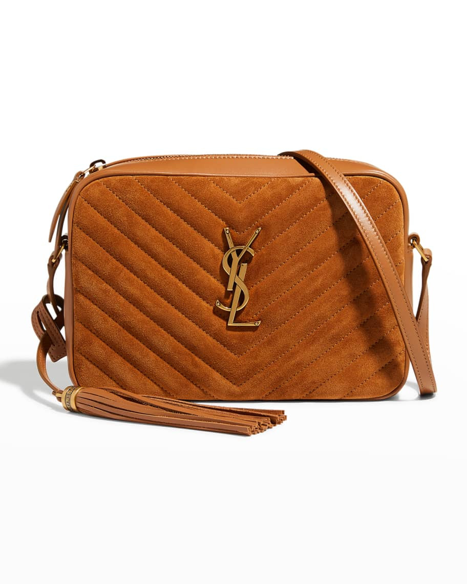 Saint Laurent Lou YSL Suede Camera Crossbody Bag | Neiman Marcus