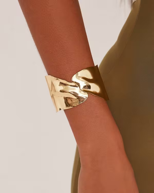 Twisted Detail Cuff Bracelet In Gold | EGO (UK)