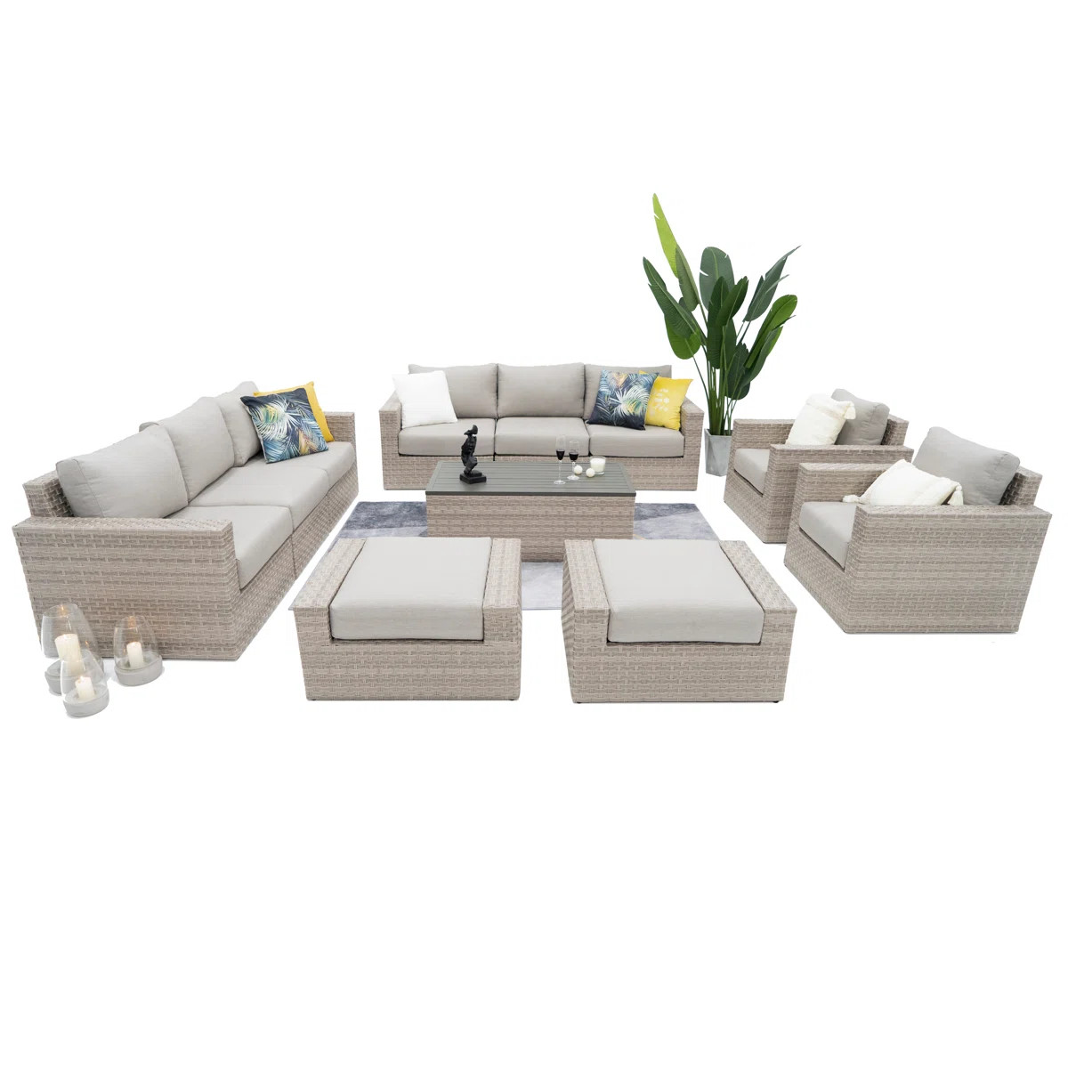 Avrahom 9-Piece Deep Seating Set | Wayfair North America