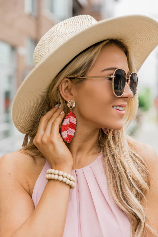 Take A Weekend Away  Straw Fedora Tan | Pink Lily