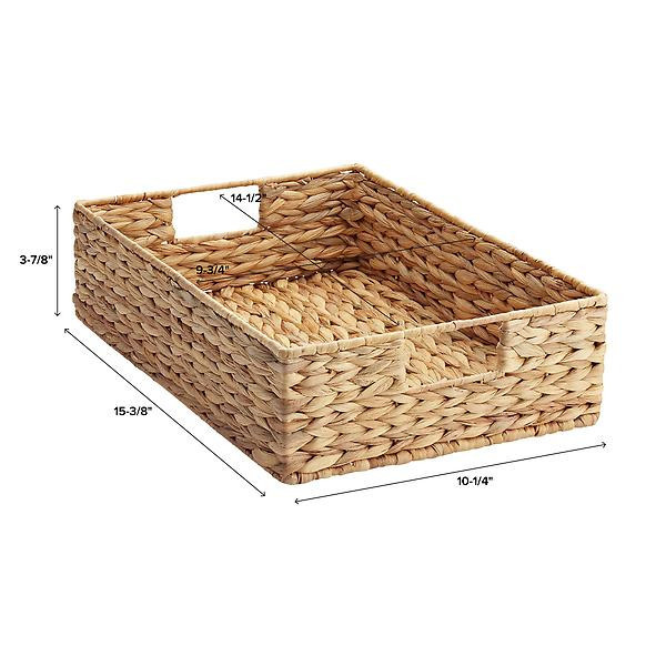 Large Water Hyacinth Serving Tray with Handles | The Container Store