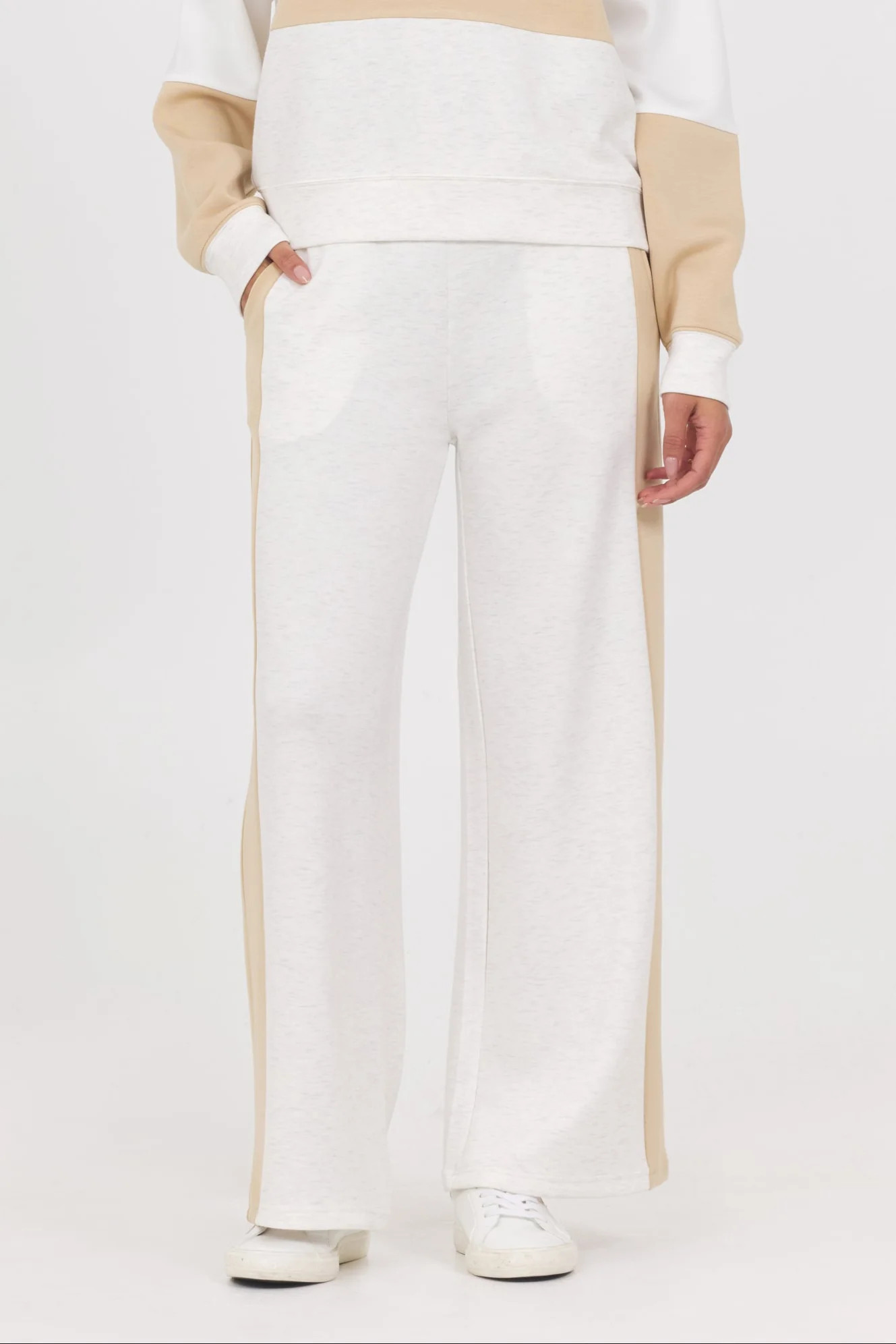 Color Block Cloud Fleece Wide Leg Pant | Vintage Havana