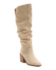 Suede Easton Ruched High Shaft Boots | Women's Shoes | Marshalls | Marshalls