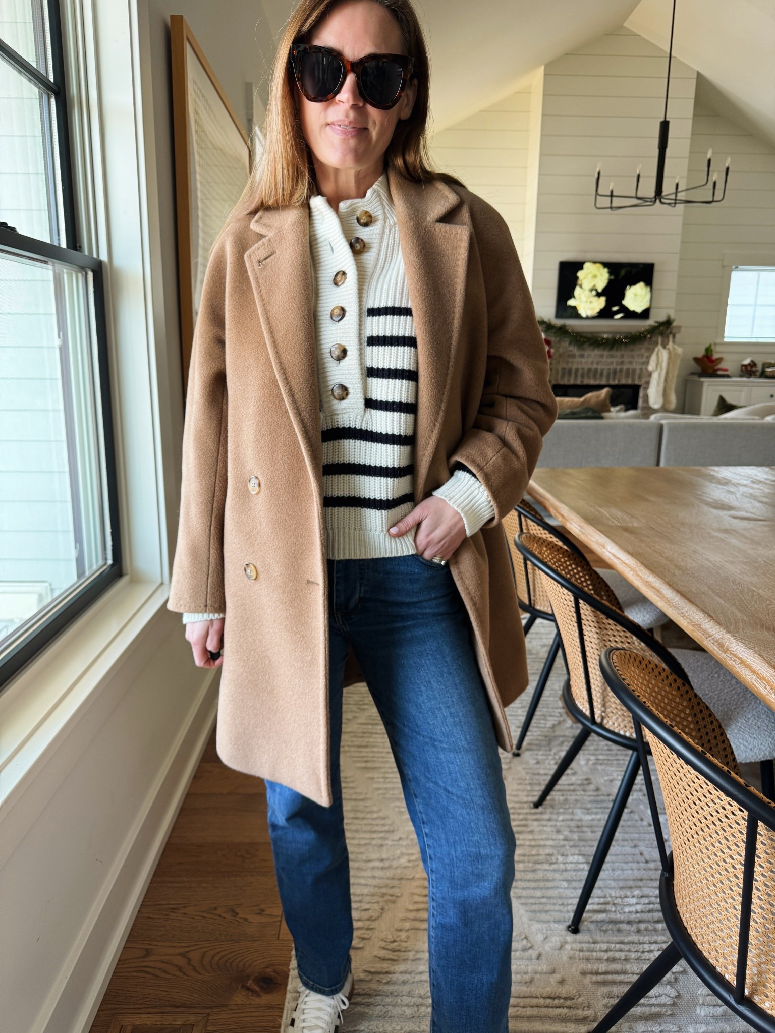 Coat size XS (this length is no longer available but unlinked the same style in a longer length)
Sweater size XS
Jeans size 25
Shoes I went down a half size 

#LTKootd #LTKdayinmylife #LTKgrwm