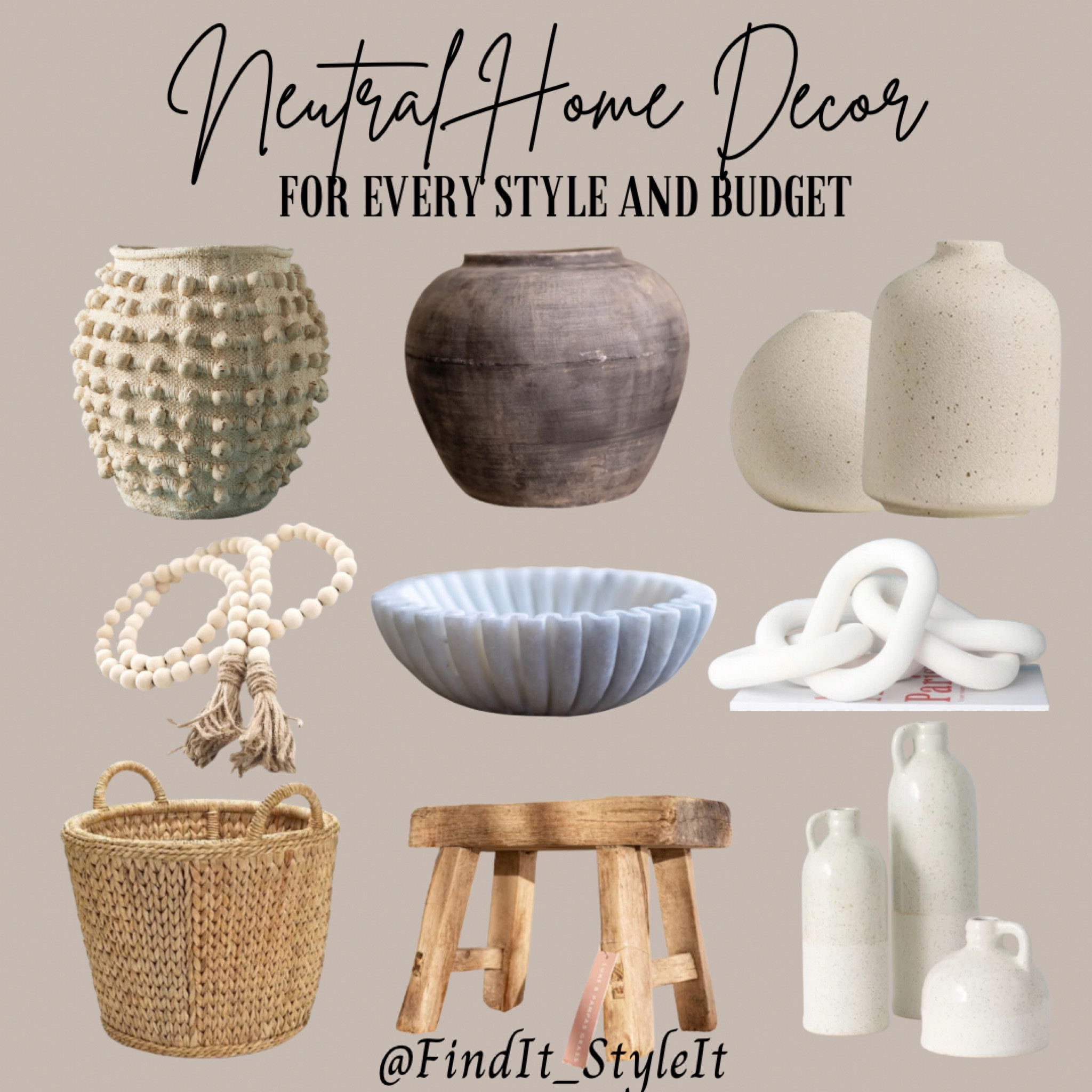 Neutral home decor for every style and budget 

#LTKfindsunder50 #LTKfindsunder100 #LTKhome