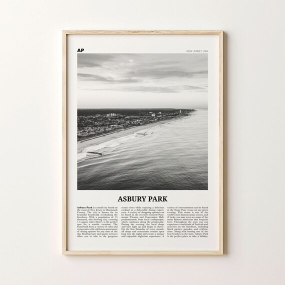 Asbury Park Print Black and White Asbury Park Wall Art | Etsy | Etsy (US)