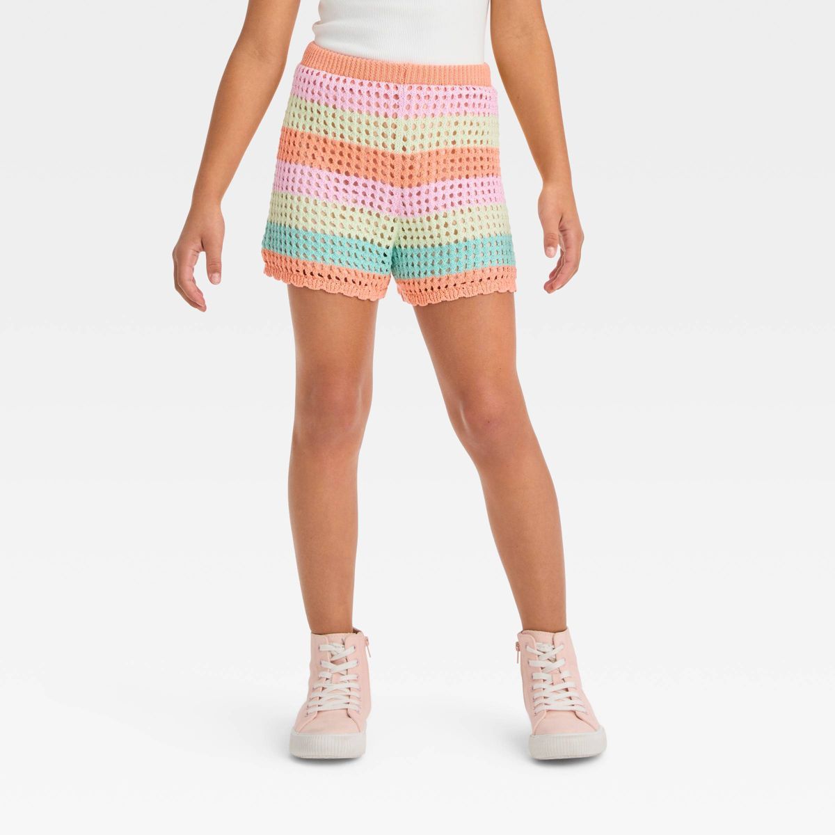 Girls' Open Knit Sweater Shorts - art class™ | Target