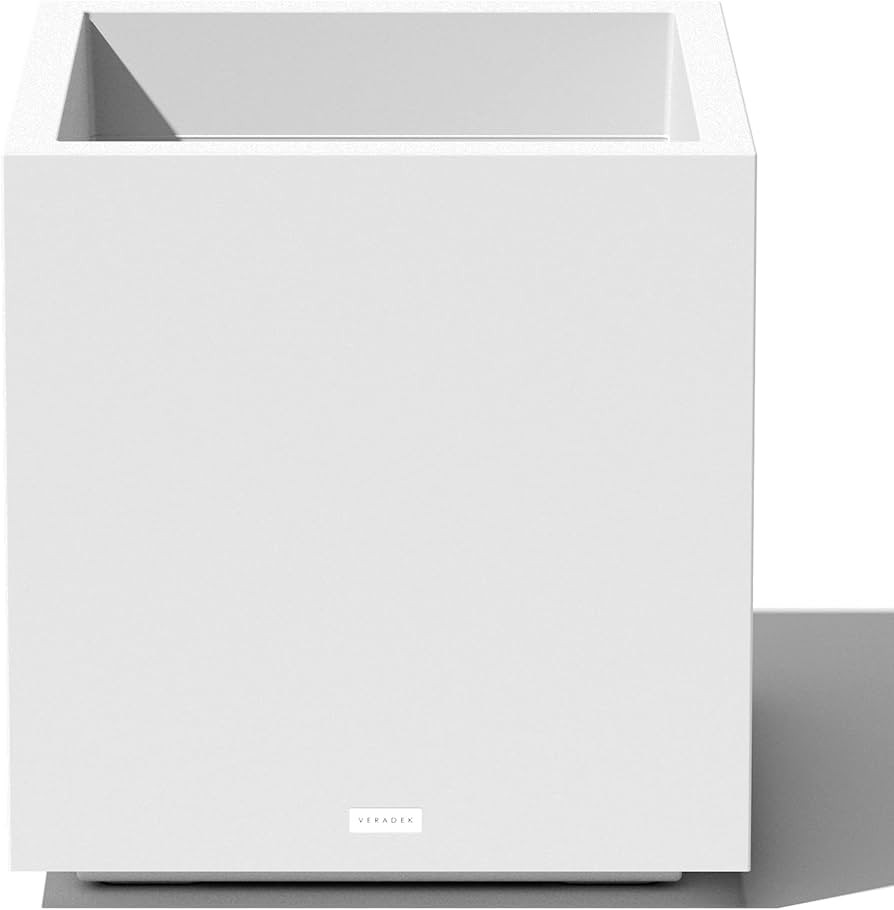 Veradek Block Series Cube Plastic Planter - Large Square Planter for Indoor or Outdoor Patio/Gard... | Amazon (US)