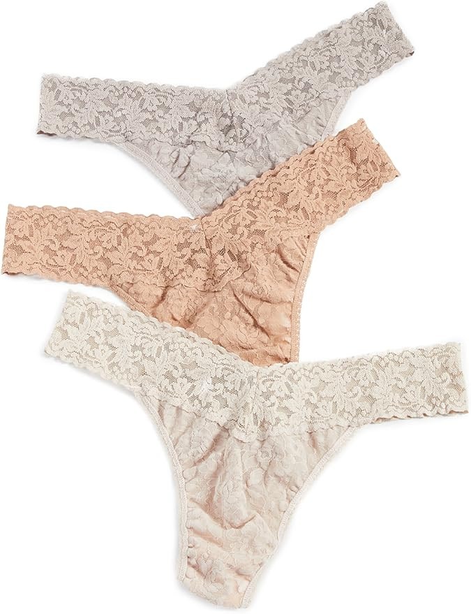 hanky panky, Signature Lace Original Rise Thong 3 Pack, One Size (4-14) | Amazon (US)