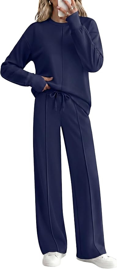 Casly Lamiit Women's 2 Piece Lounge Set Airport Outfits Casual Track Suit | Amazon (US)