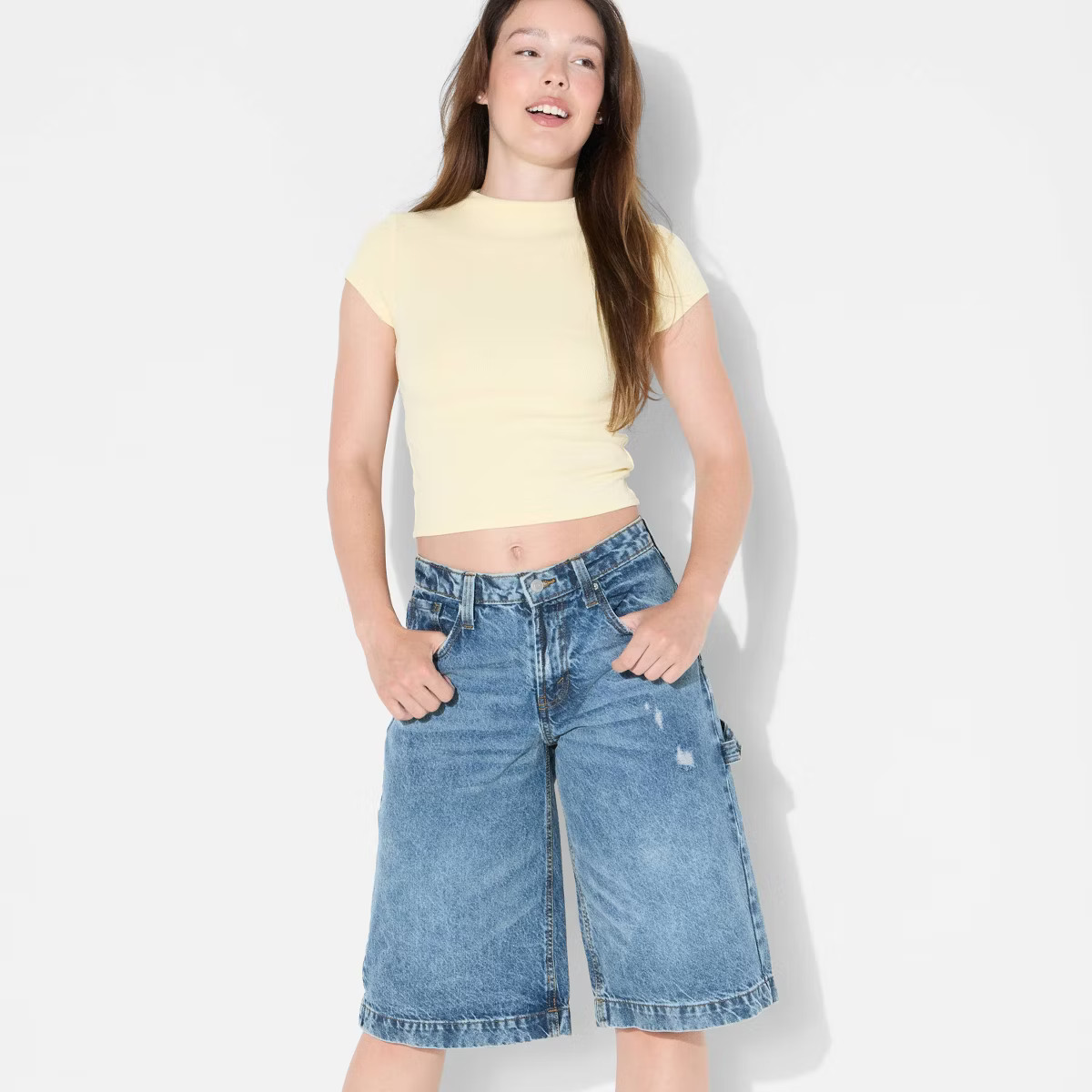Women's Low-Rise Denim Skater Shorts - Wild Fable™ | Target