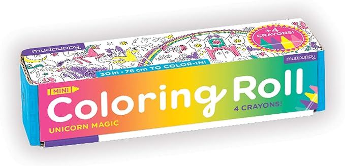 Mudpuppy Magic Mini Coloring Roll – Continuous Coloring Paper Roll Measuring 5.5” x 30” –... | Amazon (US)