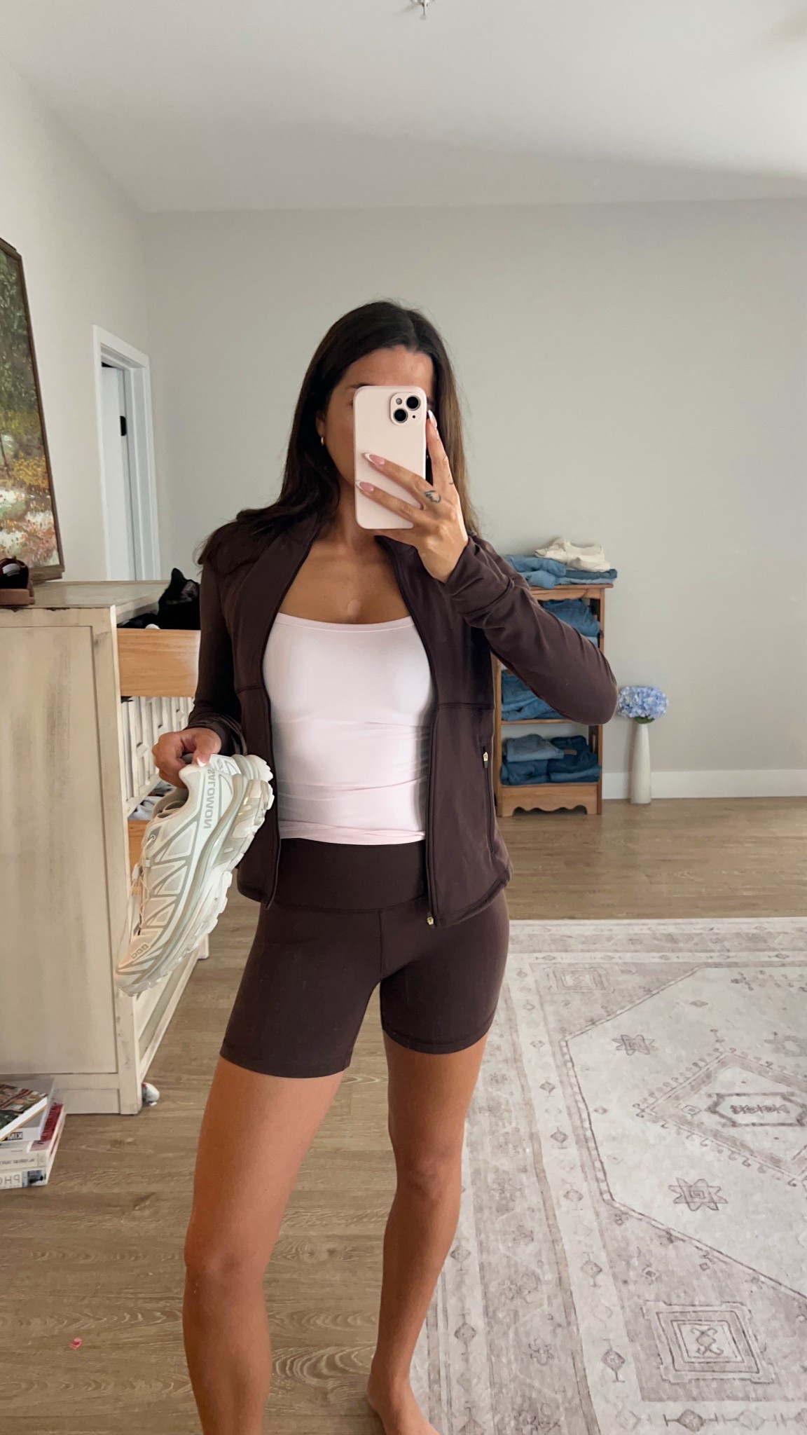 Summer workout outfit
s jacket s top and 4 in shorts 

#LTKActive #LTKFindsUnder100 #LTKStyleTip