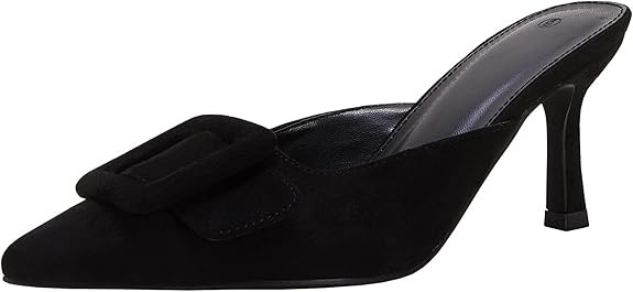 VETASTE Women's Heeled Mules Pointed Toe Suede Buckle Slip On Sandals Kitten Heels Party Wedding ... | Amazon (UK)