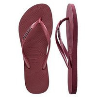 Havaianas Slim Logo Metallic Flip Flop, Red, Size 5, Women | Very (UK)