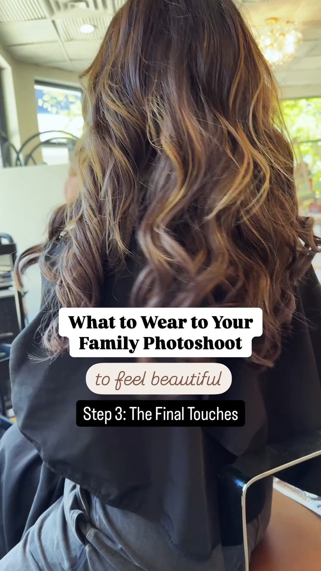 Want to feel truly beautiful on shoot day?
Here’s your permission to go a little extra—and yes, it’s so worth it.

Book the hair and makeup.
Get your nails done.
Add the extensions if you’ve been thinking about it. (Or get some clip ins!)

These little things might seem small, but they make such a difference—especially in close-up shots.

Here’s why:
	•	Professional makeup enhances your features and helps you glow on camera (no washed-out skin or smudged mascara). Fake eyelashes are always a yes if you can get some.
	•	Polished hair with no flyaways looks beautiful from every angle—and it saves you stress on the day of.
	•	Nails matter! They show up in those sweet detail shots: hand-holding, snuggling your littles, resting on your baby bump. So make sure they are done. 

And if you want fuller or longer hair? Don’t be afraid of a few clip-in extensions or a halo—they blend beautifully and add volume that moves so well in photos.

On a budget? You can totally DIY it!
There are amazing tutorials out there for soft glam makeup and natural waves that hold. Just practice a few days ahead so you feel confident come shoot day.

It’s not about looking like someone else—it’s about feeling your best.
These small details add up to a big boost in confidence.

Next up: patterns—how to use them well (and when to skip them!).
