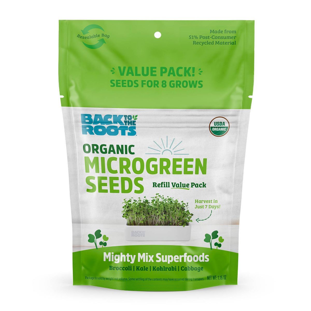 Back to the Roots Organic Microgreen Seeds Refill Value Pack | Target