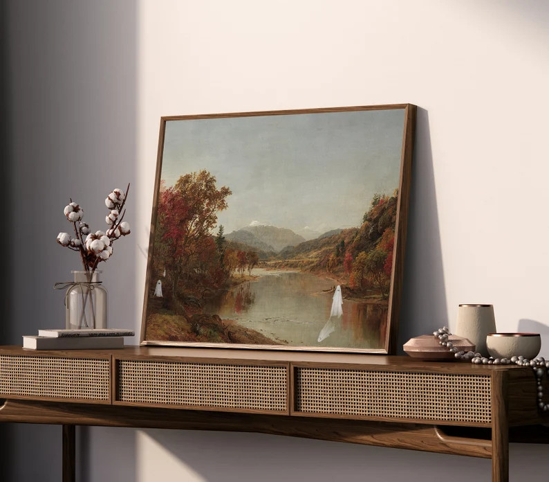 Ghost Vintage Painting Spooky Farmhouse Decor Halloween - Etsy | Etsy (US)