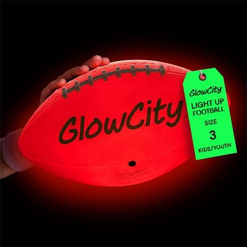GlowCity Glow in The Dark Football - Size 3/6 Light Up Ball Gifts for Kids, Teens & Adults - Brig... | Amazon (US)