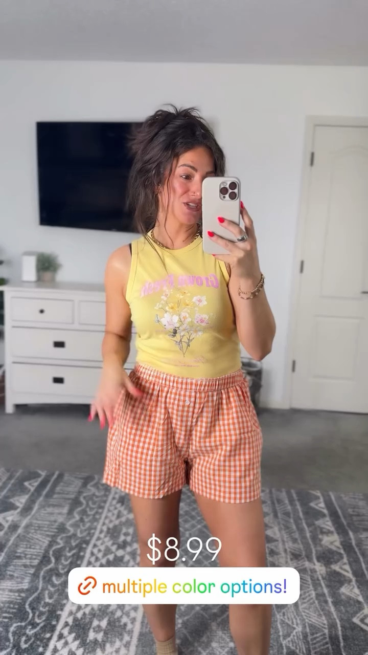 $8.99 shorts and tank under $7! Both tts 

#LTKPetite #LTKSeasonal #LTKootd