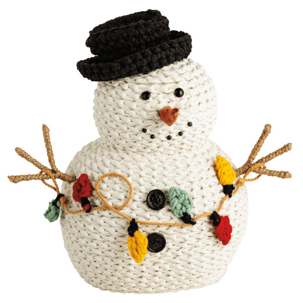 Rope Scarf Snowman Sitter | Mud Pie